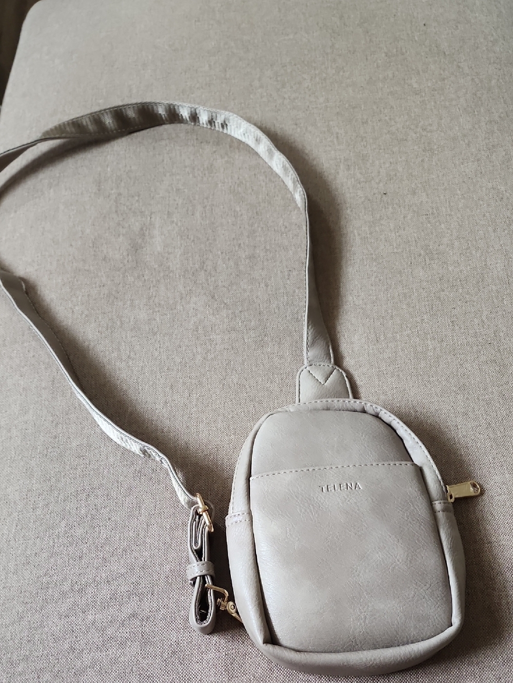 Telena Mini Crossbody Bag in Light Beige Tan